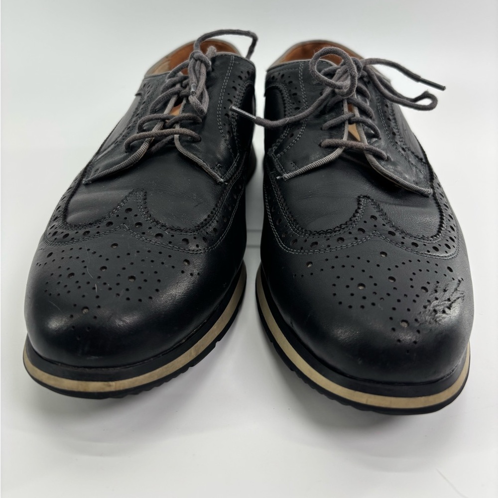 Florsheim limited indigo flux wingtip oxfords 10 black work office comfort - Picture 9 of 14